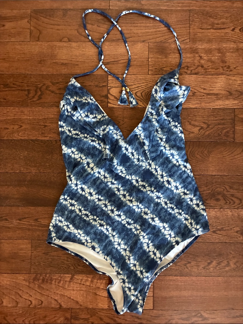 Victoria’s Secret Blue Tie-Dye One-Piece Swimsuit